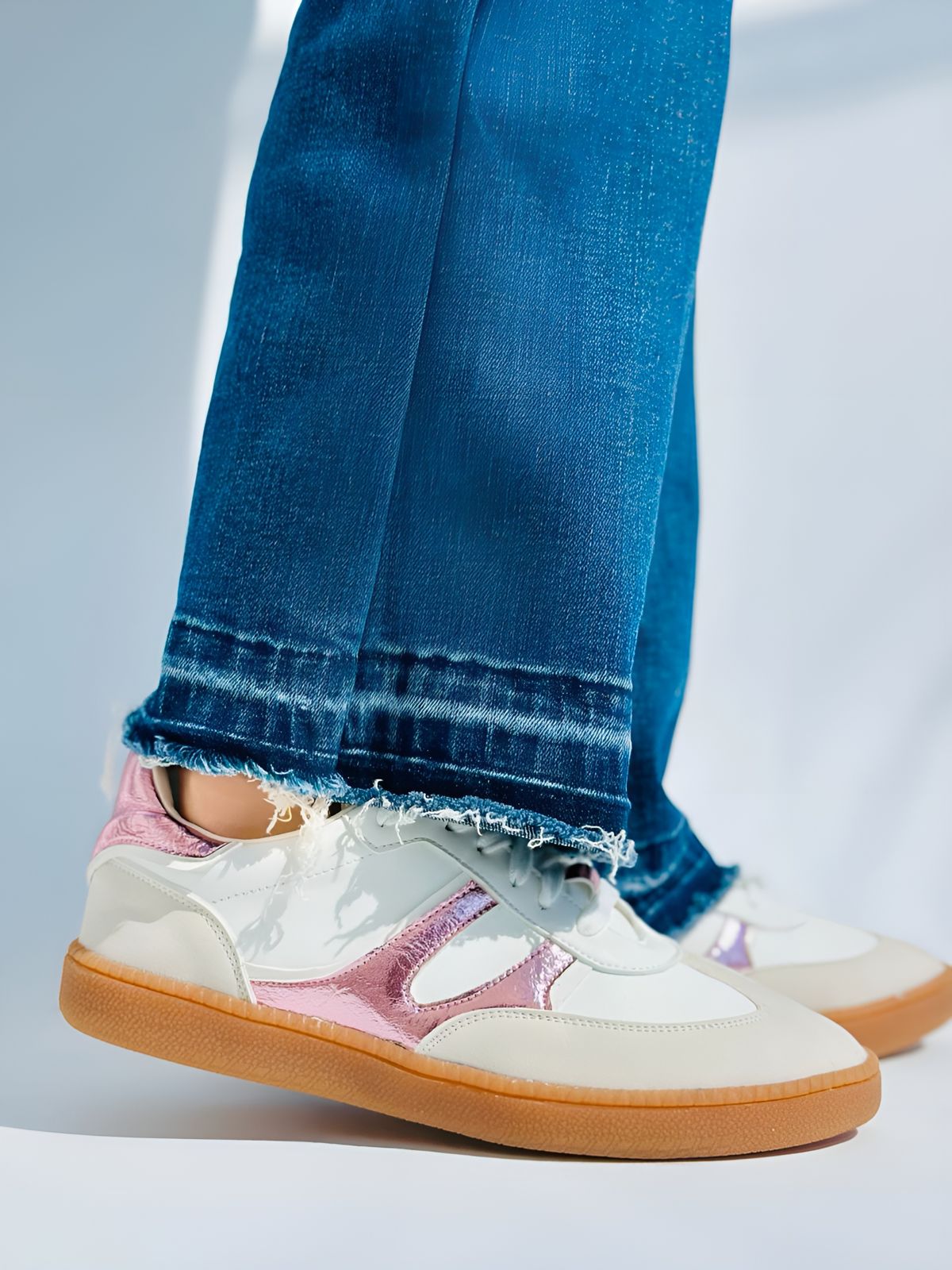 SAMBA - ROSA CON BEIGE Y BLANCO