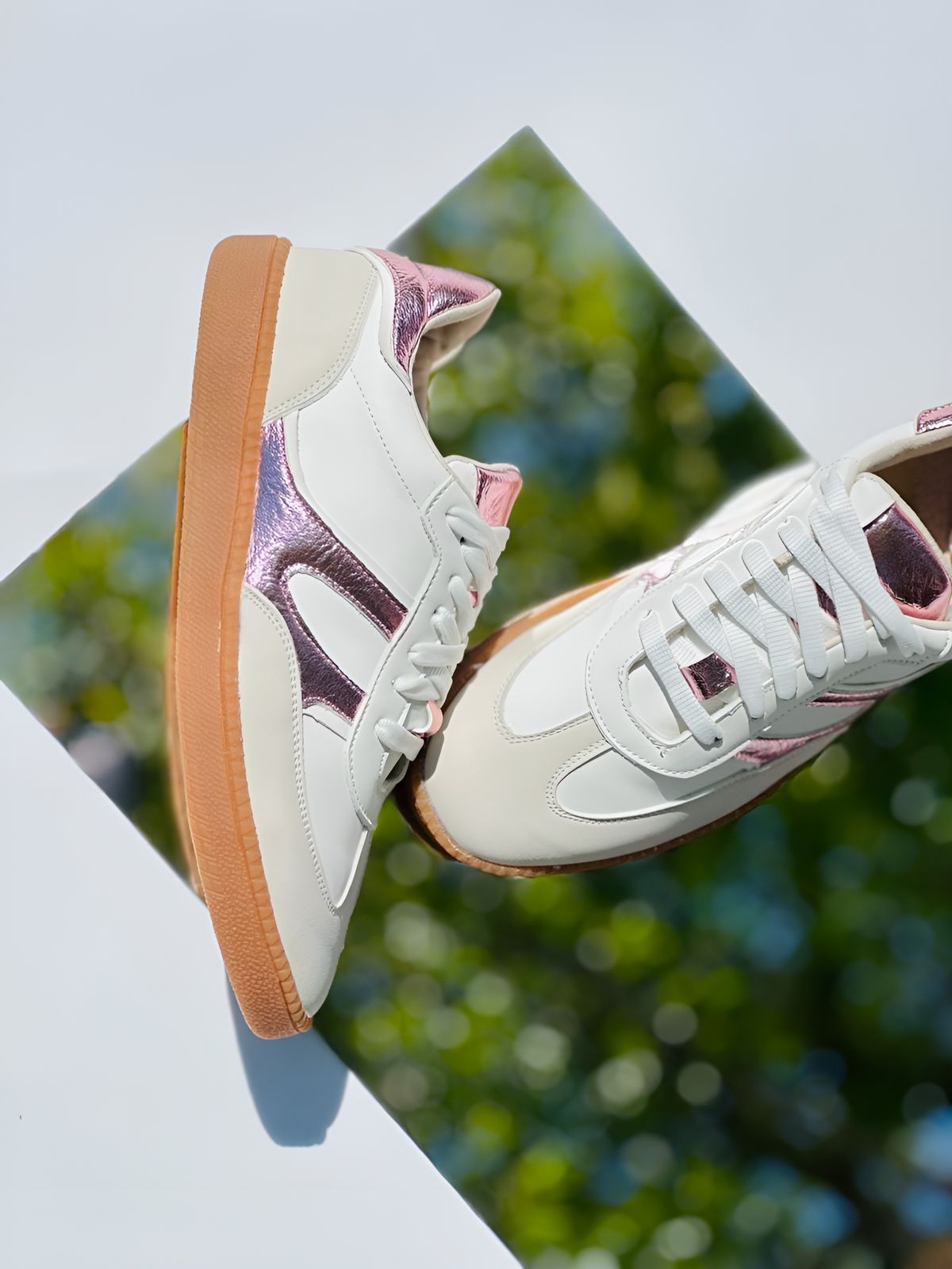 SAMBA - ROSA CON BEIGE Y BLANCO