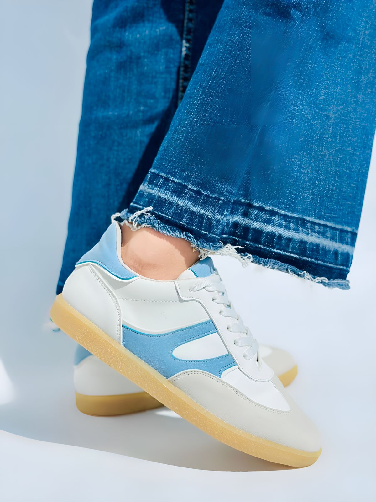 SAMBA - AZUL CON BEIGE Y BLANCO