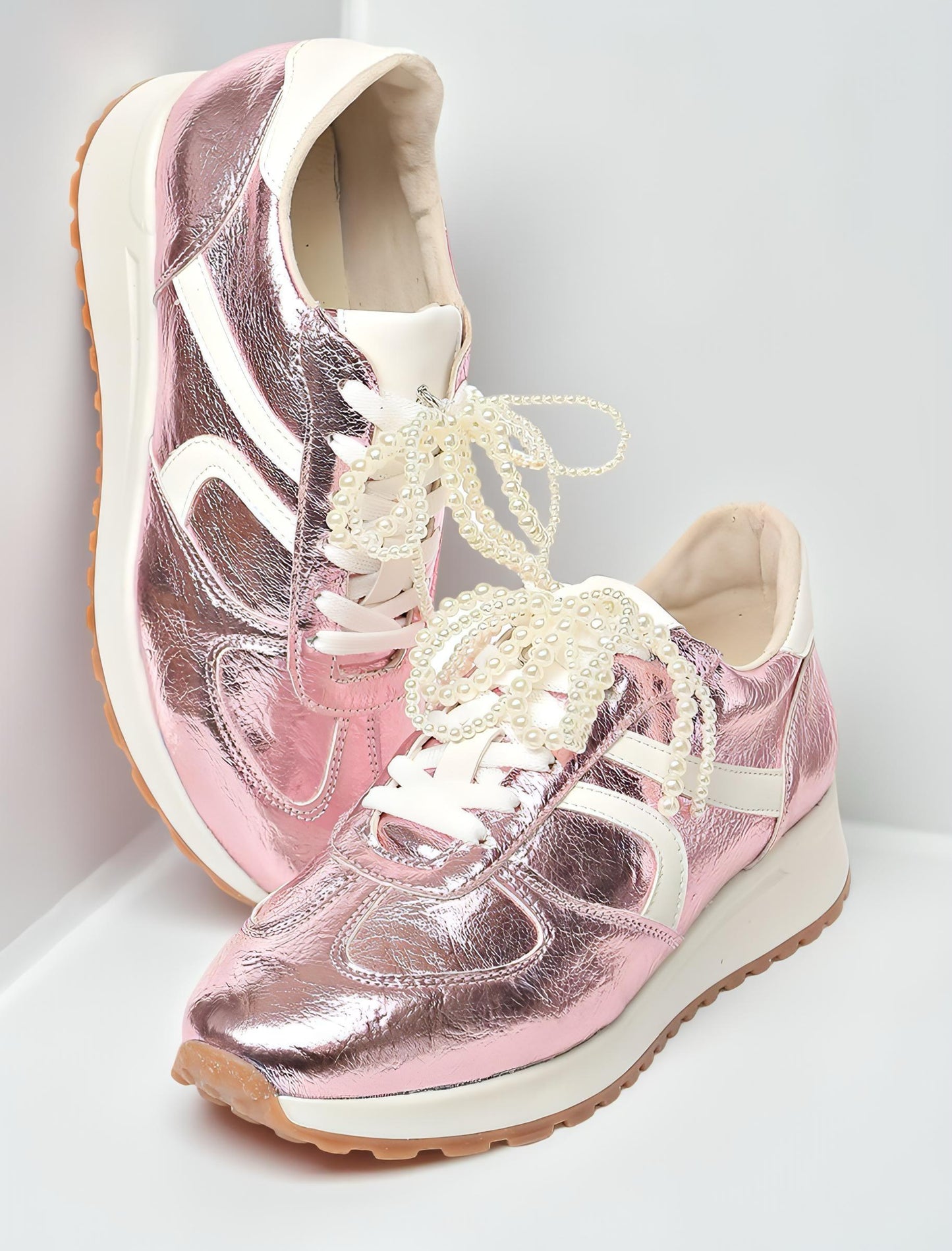MUFFIN - ROSA METALICO / PERLAS