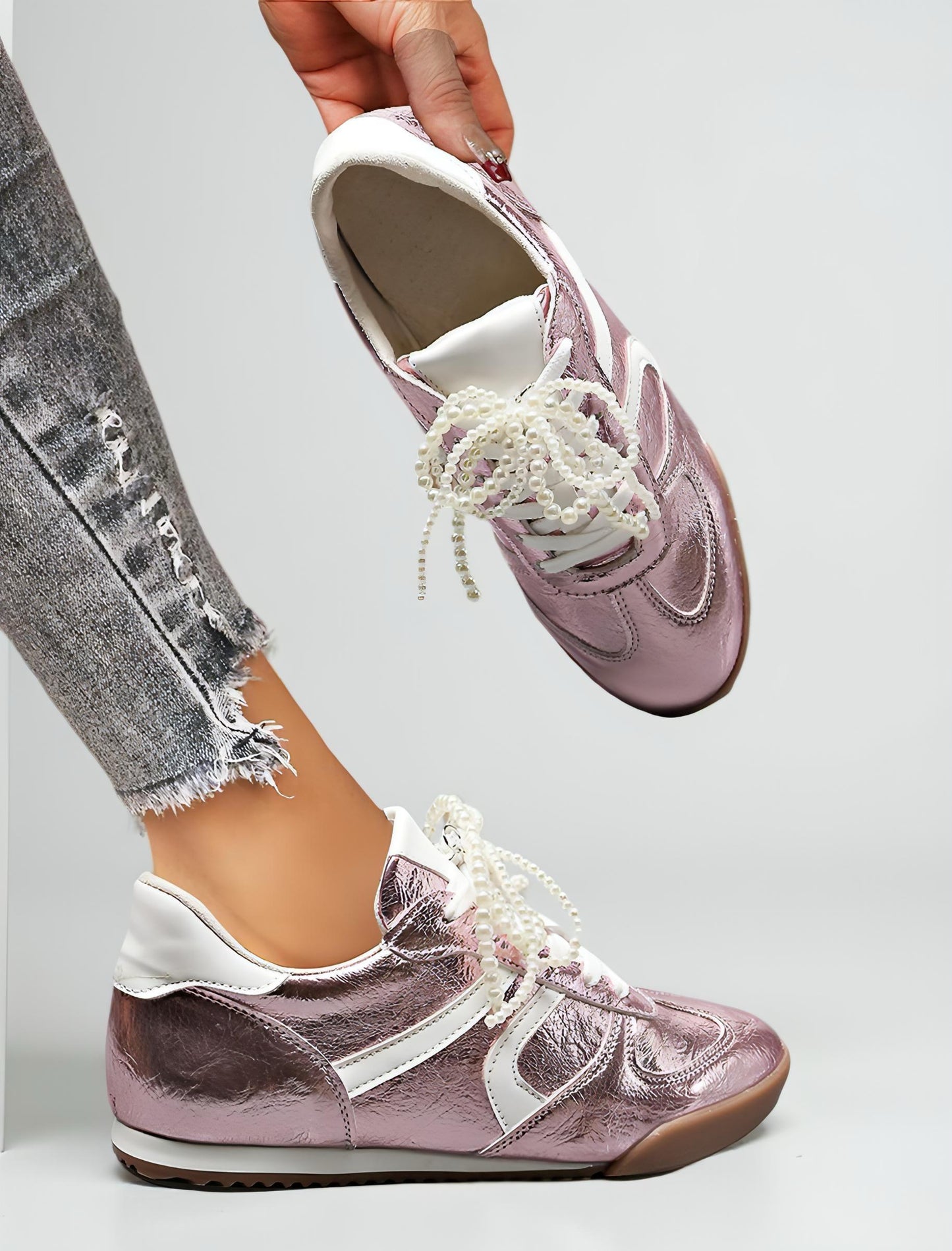 SAMBA - ROSA METALICO CON PERLAS