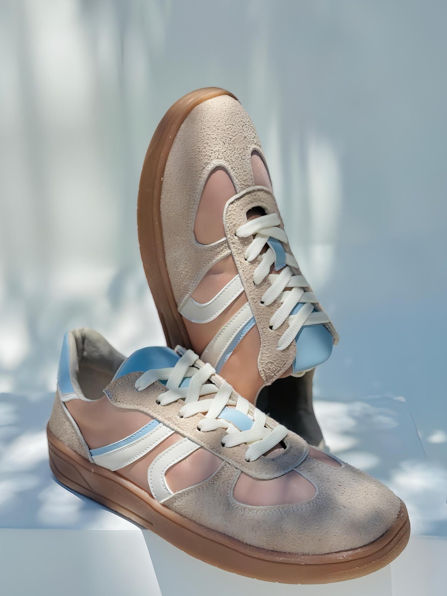 SAMBA - BEIGE CON AZUL.