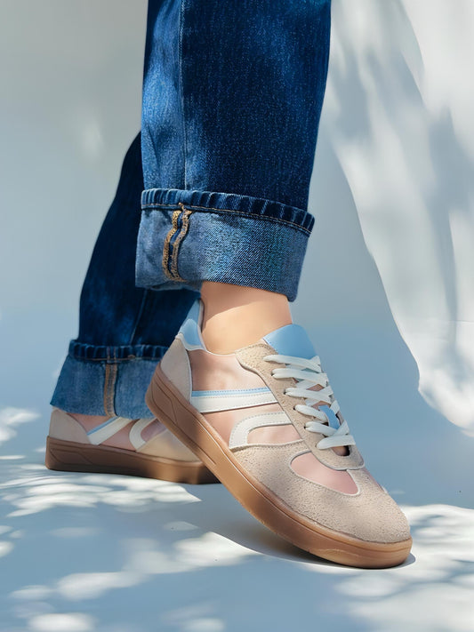 SAMBA - BEIGE CON AZUL.