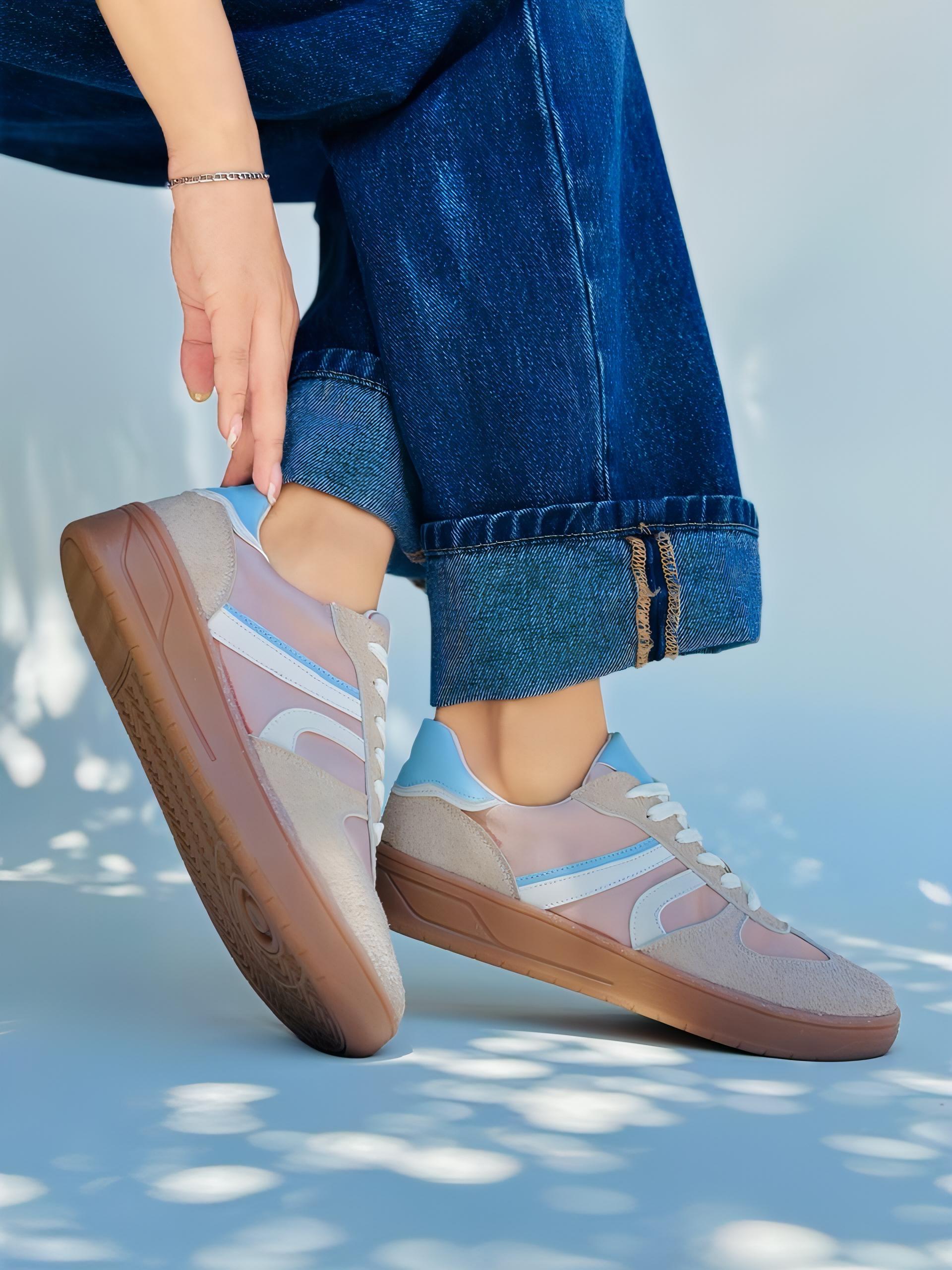 SAMBA - BEIGE CON AZUL.